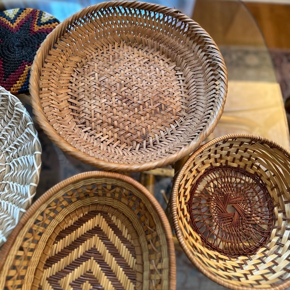 Vintage Wicker Basket Wall Decor Set Boho - Picture 6 of 7